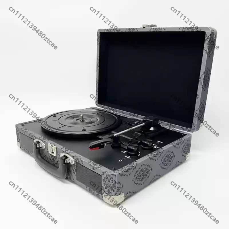 Vintage Portable Bluetooth Turntable Record Player, Retro Vinyl Gramophone, Gift‑Ready Phonograph for Birthday Present