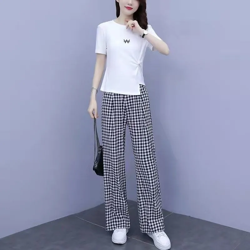 ارتفاع الخصر التخسيس Faionable قطعتين مجموعة زائد حجم المرأة الصيف وصول جديد تصميم عصري الإحساس المجموعة