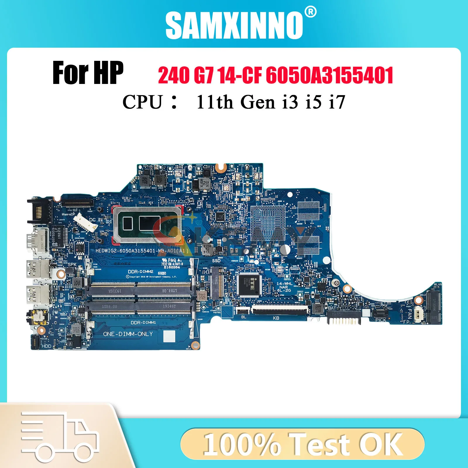 

6050A3155401 For HP Pavilion 240 G7 14-CF Laptop Motherboard L83332-601 L83332-501 With 5405U CPU DDR4 100% Fully Tested