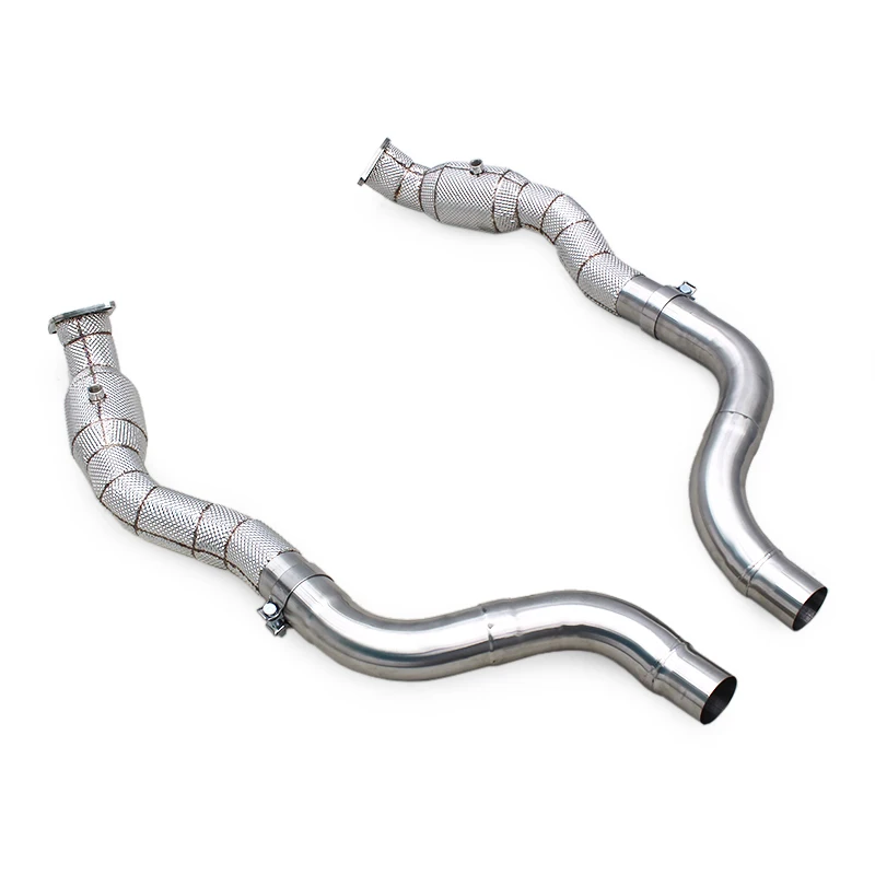 

Exhaust Downpipe For Dodge Challenger 6.4L 2019+ Stainless Steel With 100/200/300 Cell Exhaust Header Downpipe