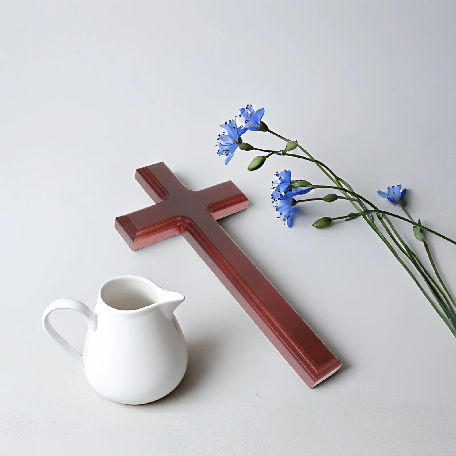 

Solid Wood Jesus Cross 32 Cm Hanging Wall Decoration Ornament Home Office Bless Atmosphere Wooden Pendant