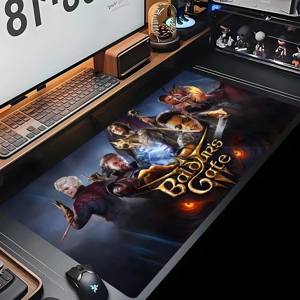 B-Baldurs Gate 3 Mouse Pad Gaming Mousepad Abstract Large 800x400mm MouseMat Gamer 2024 latest XXL Mause Carpet PC Desk