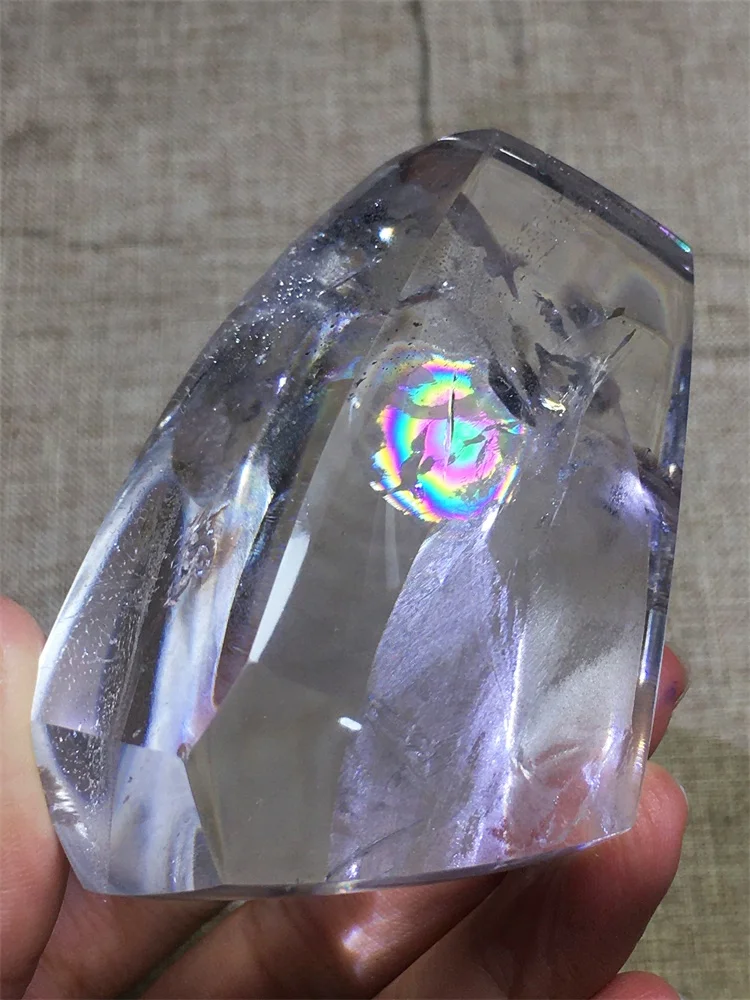 

l Assay Белый Кристалл Полированные Настольные Украшения Минеральный Кристалл Образец Нечетные Камни Ручные Части Модные Ювелирные Изделия