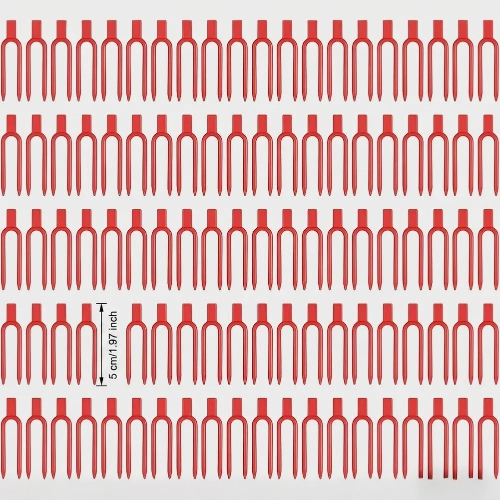 100pcs PP Garden Plant Clips for Strawberry Vine Support Watermelon Anchoring and Reducing Ground Contact Damage