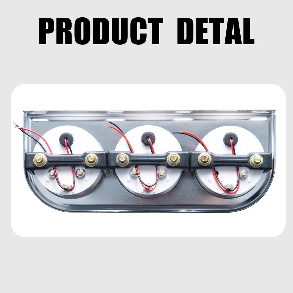 52mm Chrome 3-in-1 Gauge for Monitoring Oil Pressure Water Temperature and Electrical System Voltage on 12V Vehicles