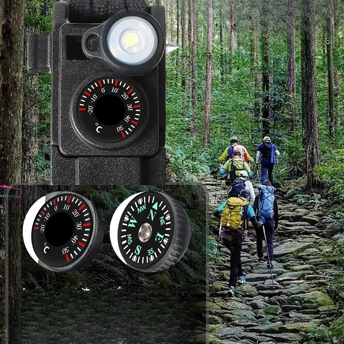 

Outdoor EDC Portable Multifunctional 16 in 1 Wristband Tool Convenient Camping Hiking Emergency Pocket Tool