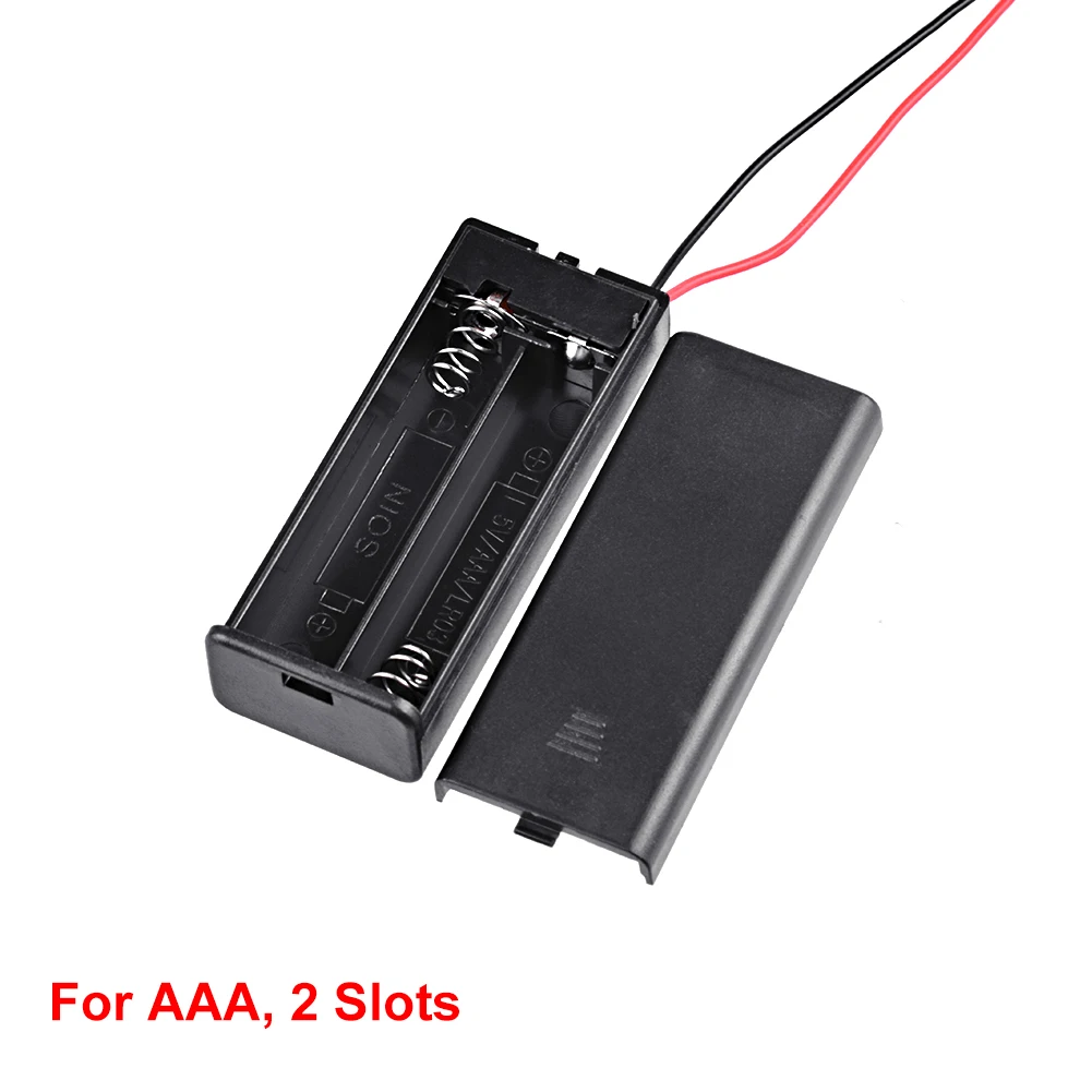 9V 1X 3.7V Storage Switch Holder AA AAA  Power Bank 2X 3X 4X 18650 Box Case Switch Wire Lead DIY Battery Container Cover On/Off