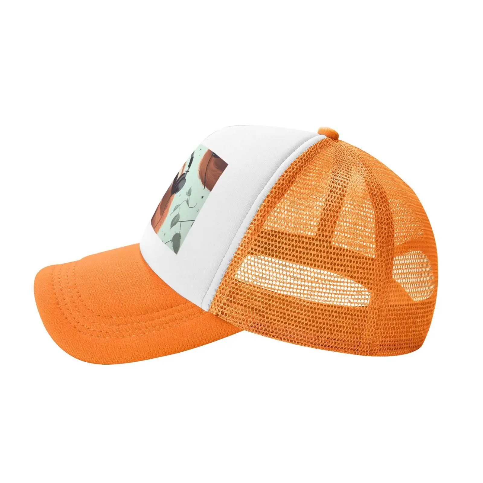 Sombreros de camionero para mujer, gorra de béisbol de malla con estampado de música, divertida, Linda, Animal perezoso, con correa ajustable Snapback