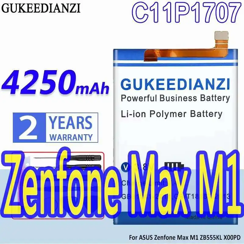 

Mobile Phone Battery For Asus Zenfone Max M1 ZB555KL X00PD 4250Mah C11P1707 High Compatibility