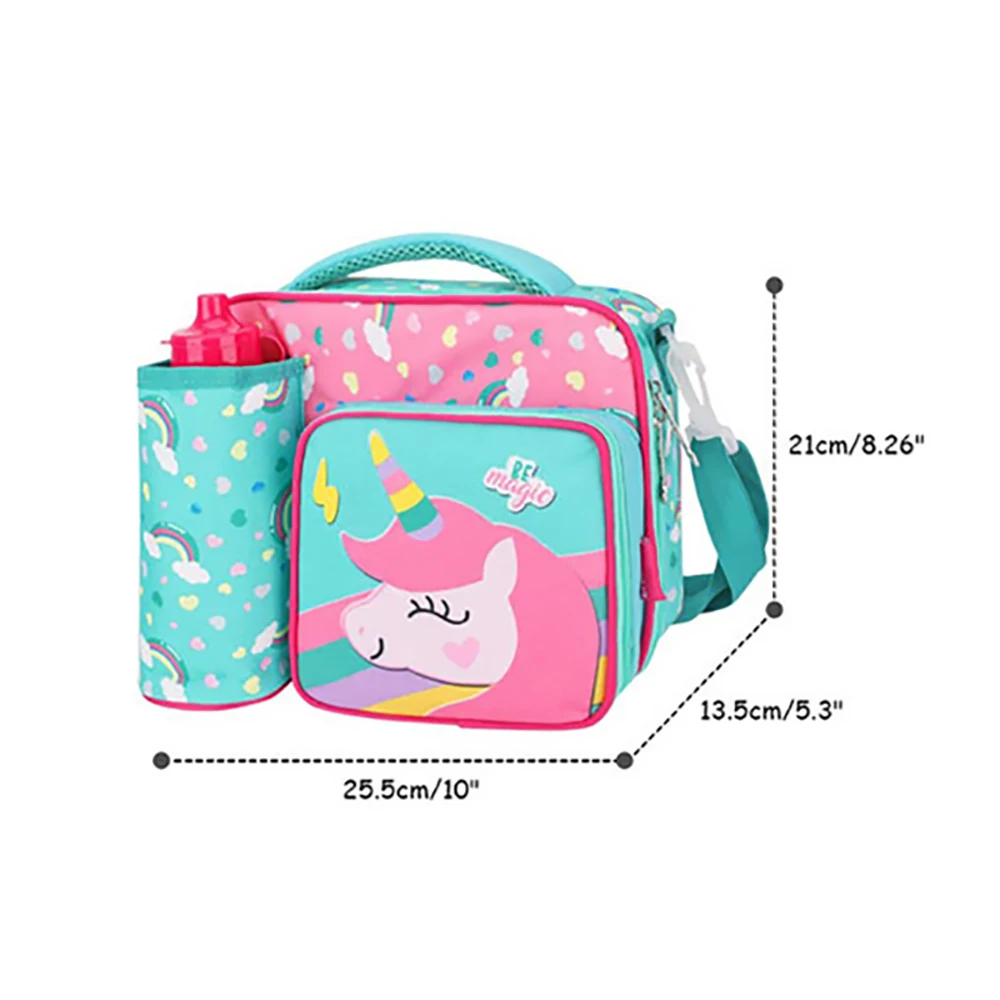 Cartoon Patroon Koeler Lunchbox Verse Draagbare Geïsoleerde Oxford Lunchtas Thermisch Voedsel Picknick Lunch Tassen Voor Meisjes Kinderen