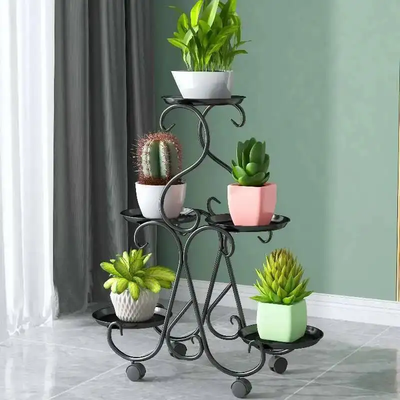 

Modern Designer Flower Rack Indoor Aesthetics Light Luxury Plant Display Shelf Living Room Balcony Plantenrek Home Furniture