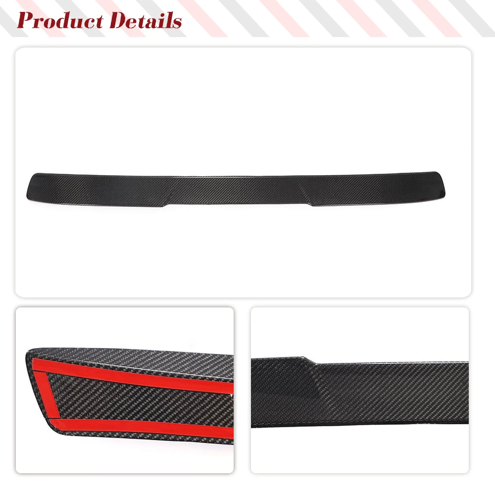 

Car Rear Roof Spoiler for Alfa Romeo Giulia 2017-2024 Carbon Fiber Roof Spoiler Window Trim Wing Lip Lid