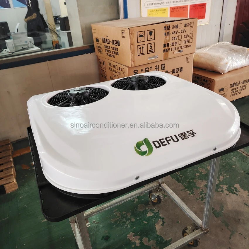 مكيف هواء كهربائي مثبت على السطح 48 فولت 60 فولت 72 فولت 80 فولت تيار مستمر 24 فولت 12 فولت مكيف هواء على السطح للشاحنات #5