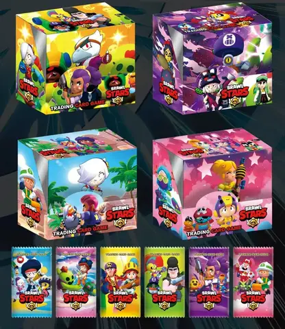 Anime Classic Stickers Brawls Game Random Collect Card Battle Carte Cartoon Board Leon Crow Rare Trading Cards Kid Toy Gift