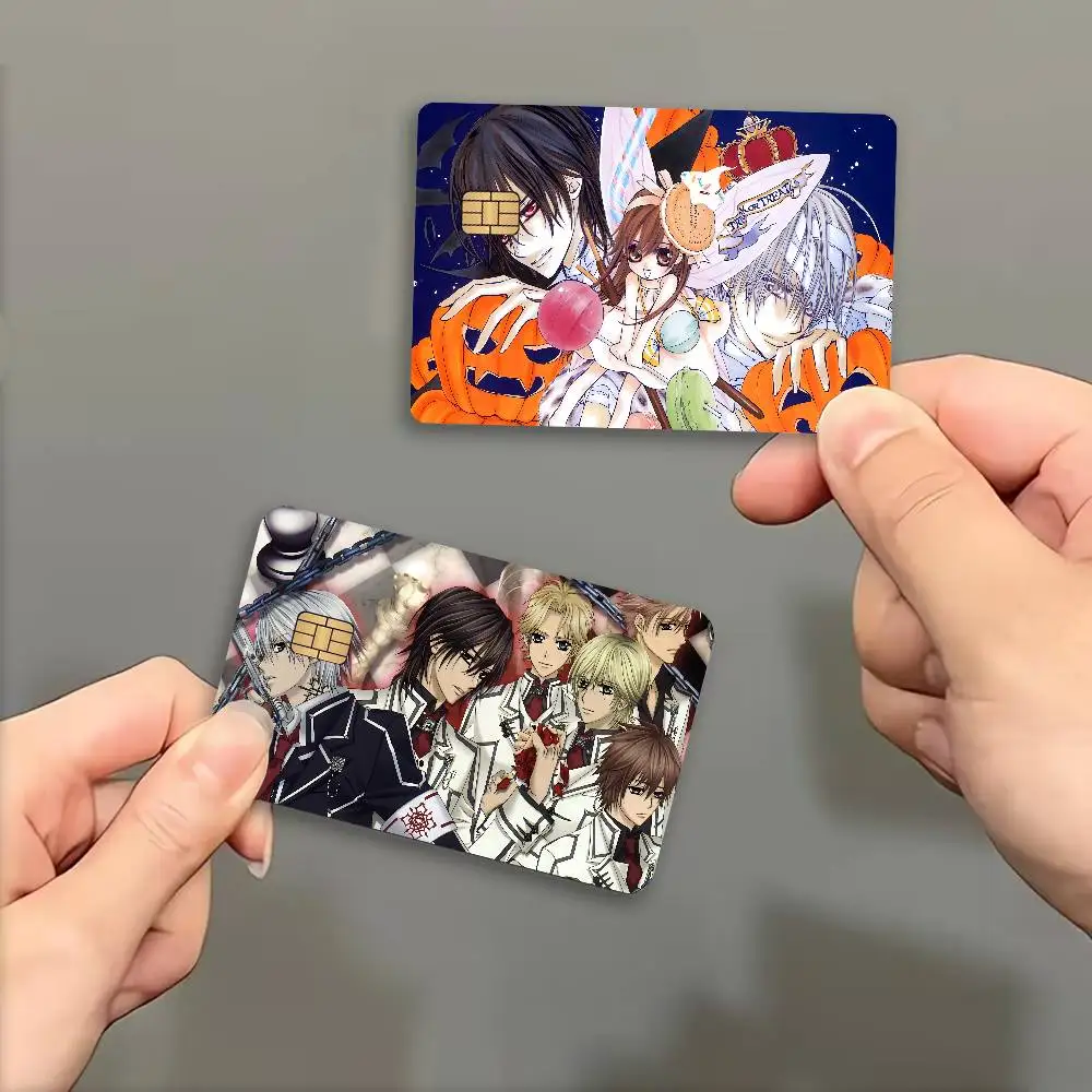 Anime V-Vampire K-Knight 2024 Anime Cartoon Skin Stickers Film Tape Case for Big Credit Debit Card Front Side