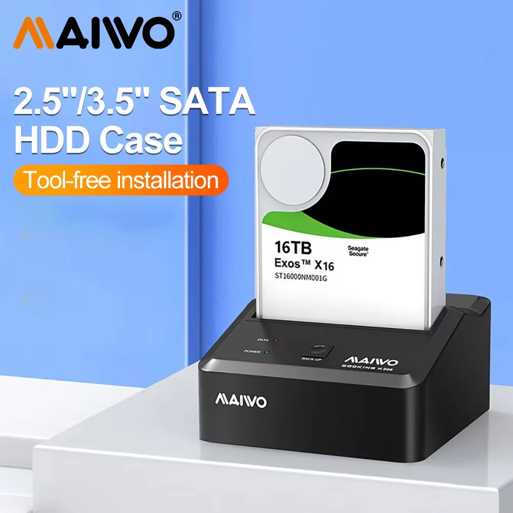MAIWO 2.5/3.5 Inch HDD Docking Station SATA To USB 3.0 Adapter for 2.5/3.5" SSD Disk Case HDD Box Dock Hard Drive Enclosure box