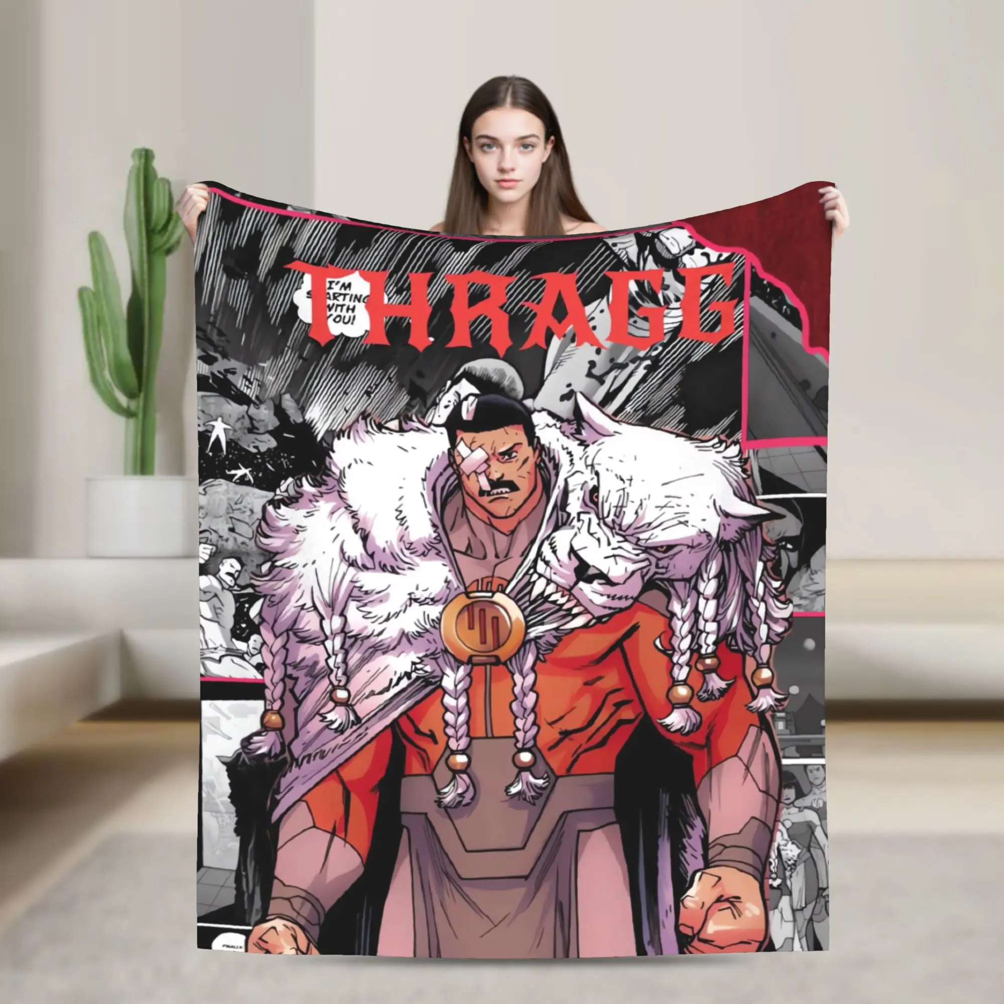 Emperor Omni-Man Invincible Blankets  Camping Flannel Throw Blanket For Couch Chair Warm Quality Bedspread Birthday Present