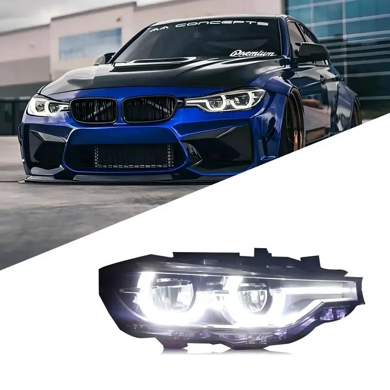 

Для BMW F30 F31 F35 2013-2018: передние фары с желтыми и белыми ДХО, светодиодные фары Plug and Play, автомобильные аксессуары