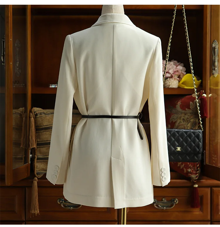 Costume sur mesure décontracté ample pour femmes Jaet Triacétate lourd Faionable Ele Sle Long Sve été