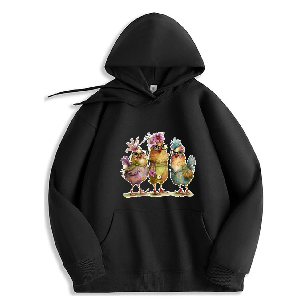

Funny Chicken Printed Pullover Casual Fashion New In Hoodies & Sweatshirts Mens Clothing Animals Graphic Tops