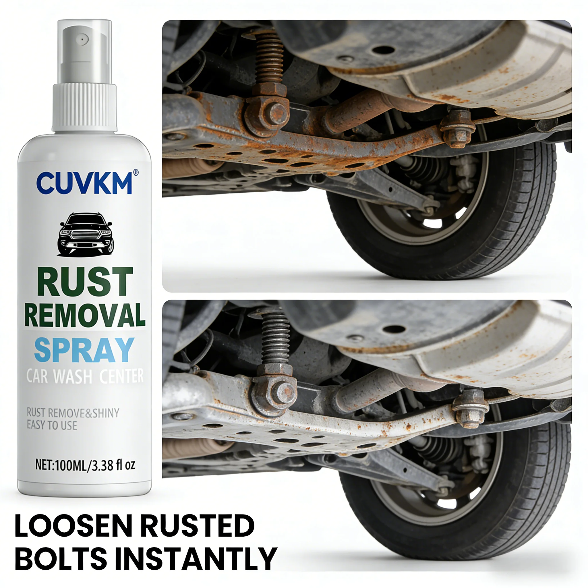 Multi-Purpose Rust Remover Spray Anti-Rust Lubrication for Metal Car Bike Household Hardware