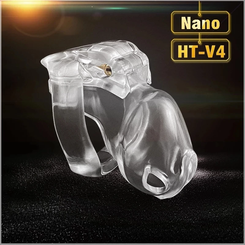 2023 New V4 Male Resin Chastity Device,Cock Cage With 4 Sizes Penis Ring,Cock Ring,Adult Game,Chastity Belt Sex Toys For Men 18+