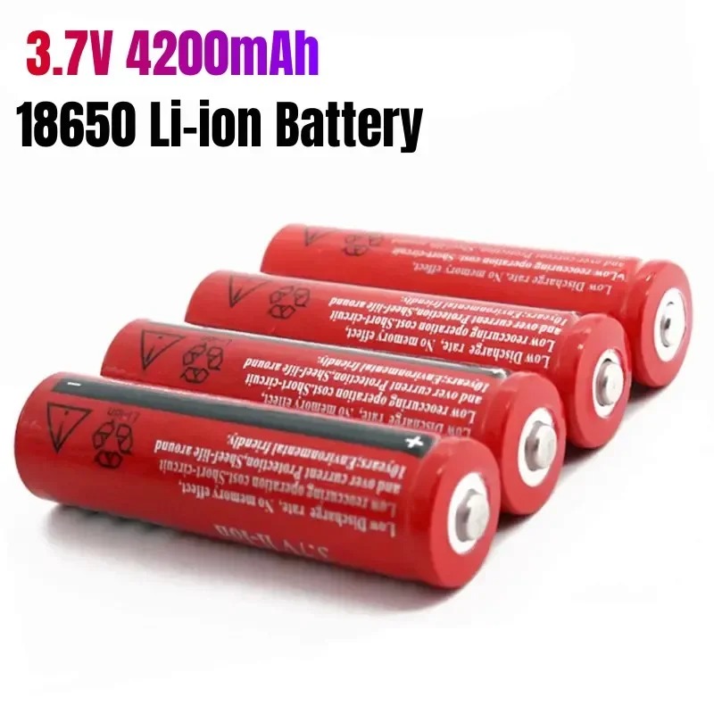 High-Capacity 18650 Rechargeable Lithium Battery for Wholesale 3.7v 4200mAh Toy Batteries