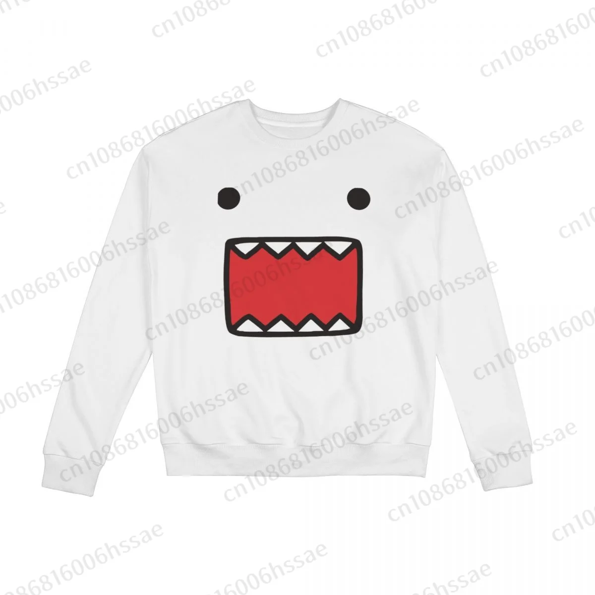 Domo Kun Doll Face Men Woman Fall Winter Sweatshirt Round Neck Long Sleeve Length Casual Top