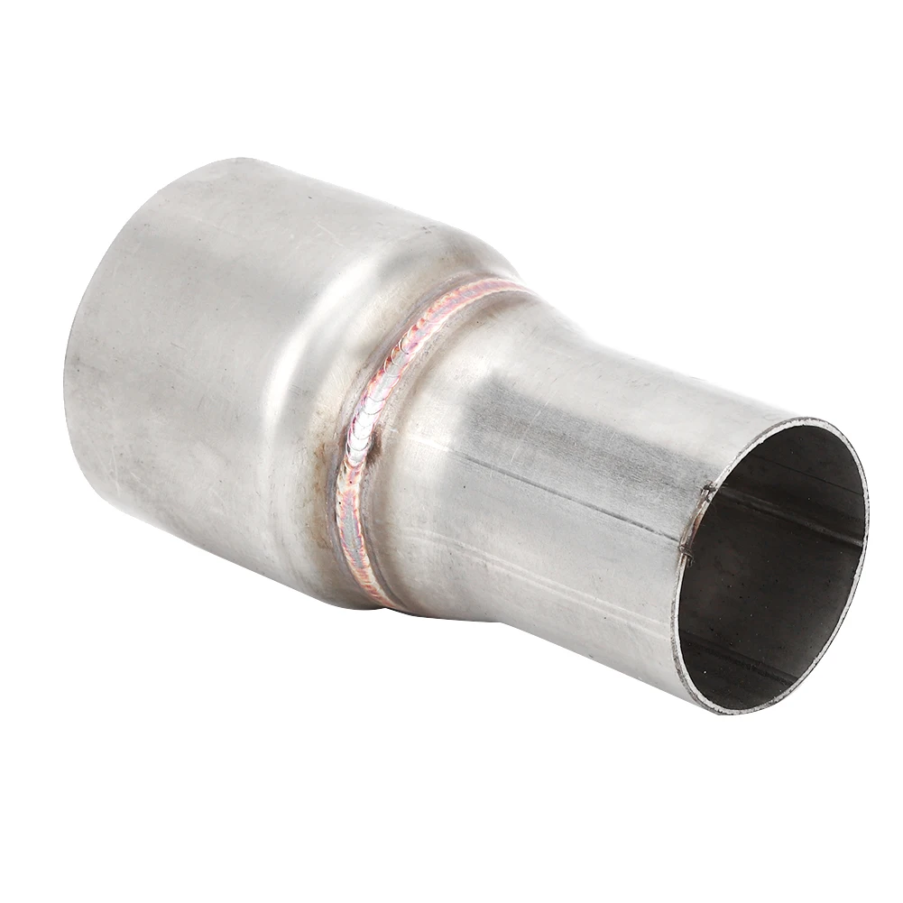 63mm/2.5in To 45mm/1.75in Stainless Steel Exhaust Reducer Connector Pipe Tube Adapter Intake Pipe Connection Joint With Hole