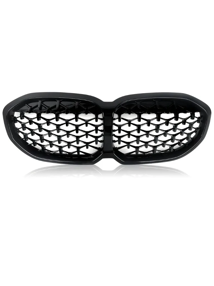 Frontgrill für BMW 1er F40 118i 120i 128ti 130i M135i XDrive 2020-2024 Hochglanz-Schwarz Kühlergrill Stoßstangengrill Karosserie-Kit
