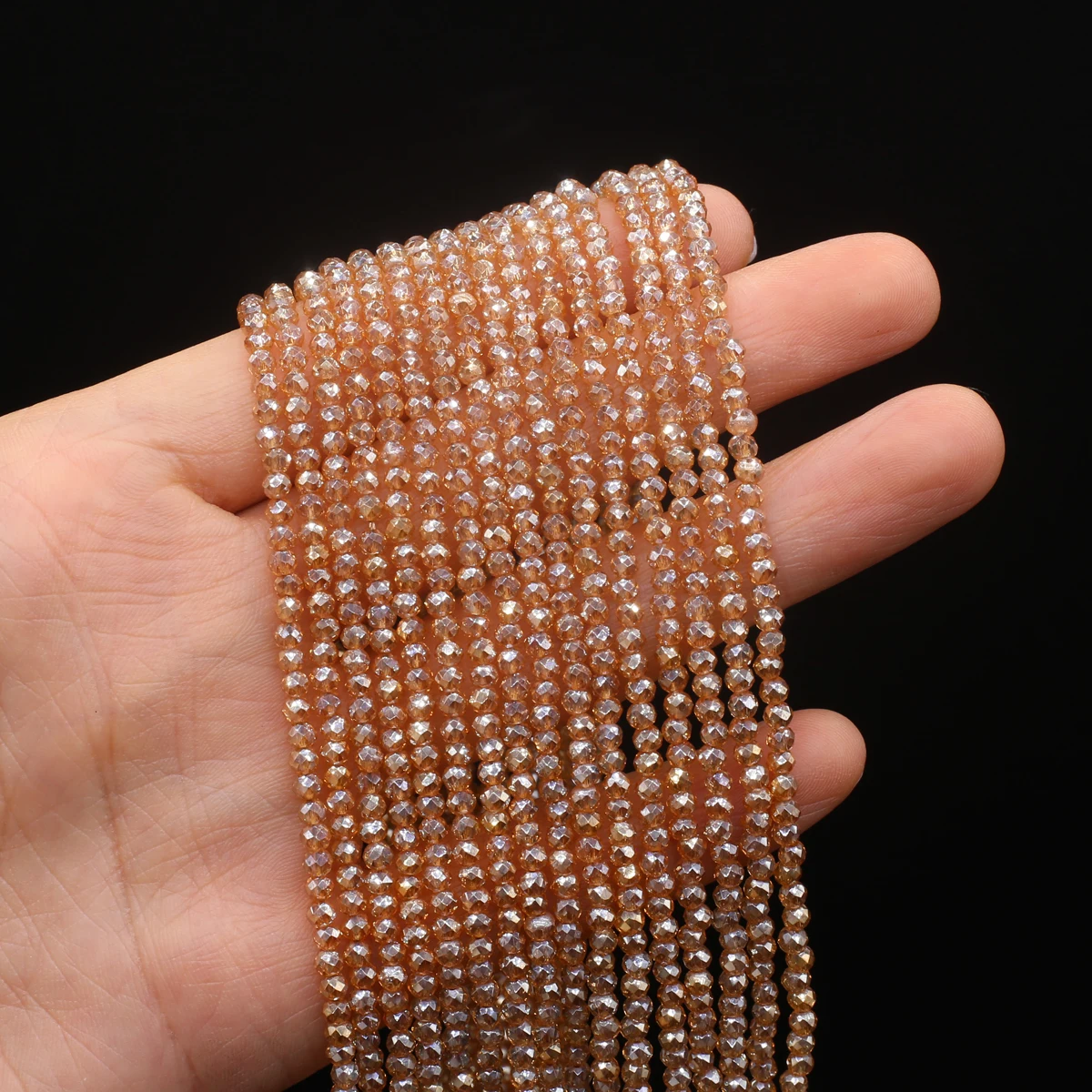 100% Natural Stone Quartzs Beads Loose Shiny Spinel Space Bead for Jewelry Making Diy Necklace Bracelet Accessories 15inch