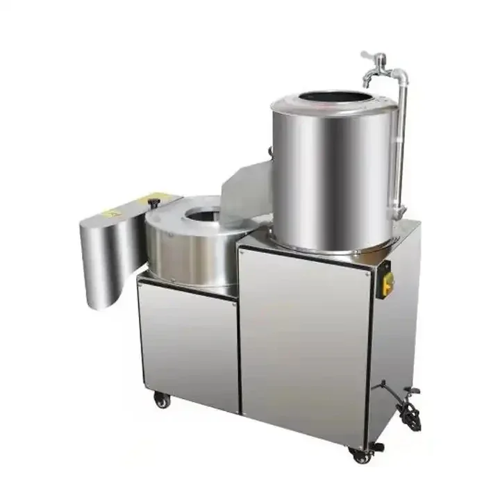 Commercial 400kg/h French Fry Cutter Potato Washing Peeling Shredding Machine