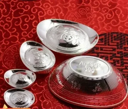 

999 pure silver yuanbao silver jewelry accessories 0.5g-50g