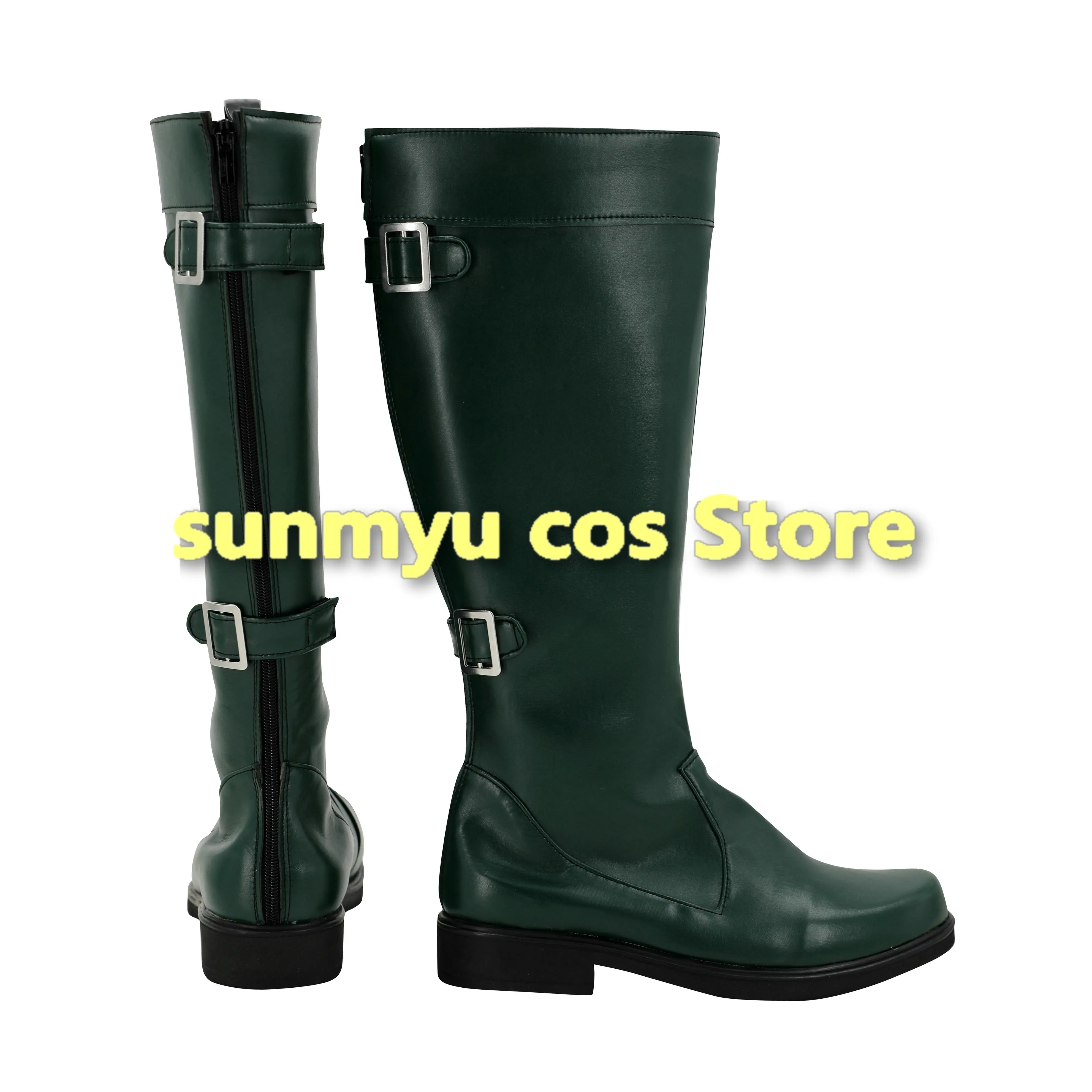 Shin Kamen Rider 2 Go Cosplay Bottes, Chaussures, Taille Personnalisée, Vert Foncé