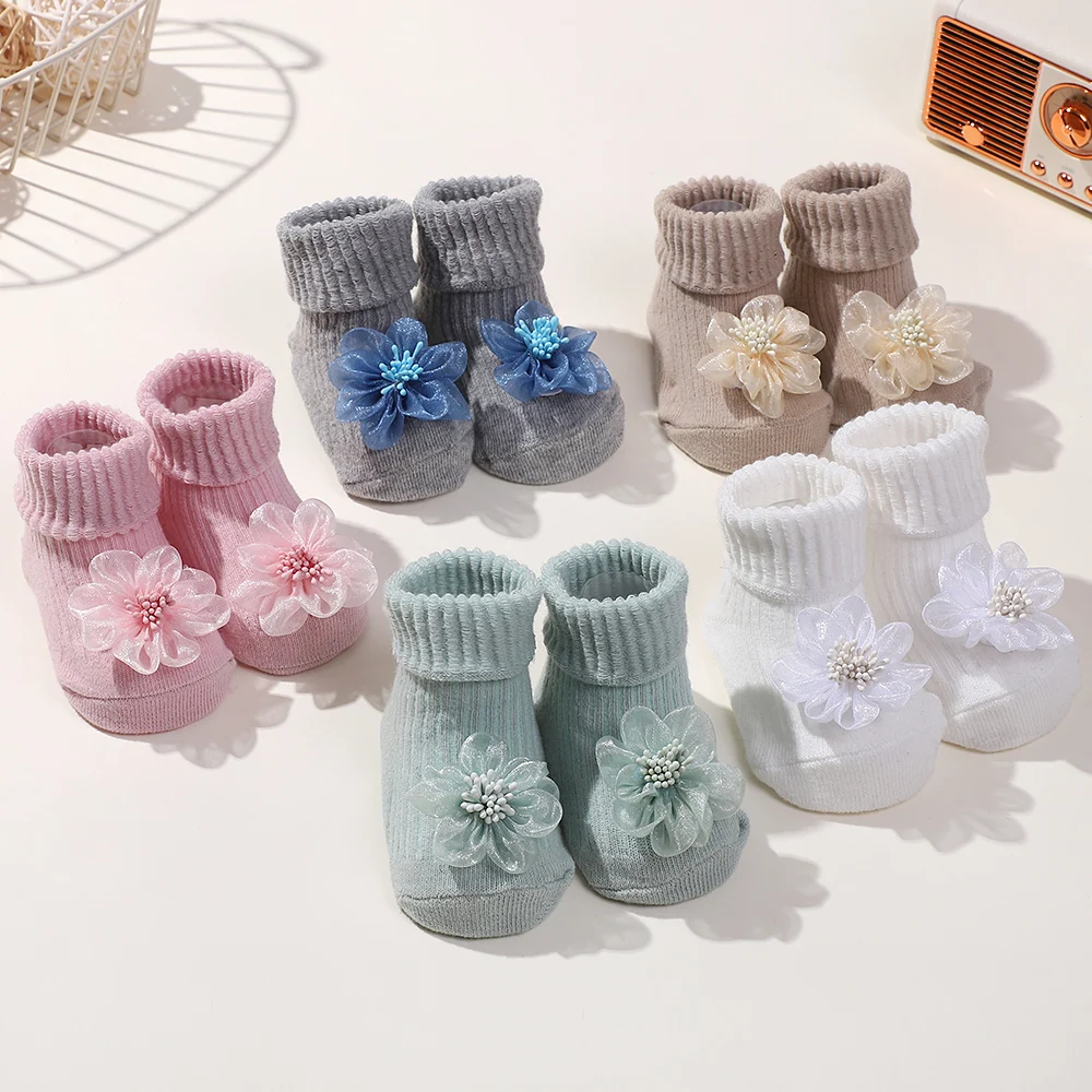 1 Set Baby Girl Sweet Socks with Headband Set Lovely Flower Short Socks Fashion Sequin Butterfly Nylon Hairband Babe Accessories