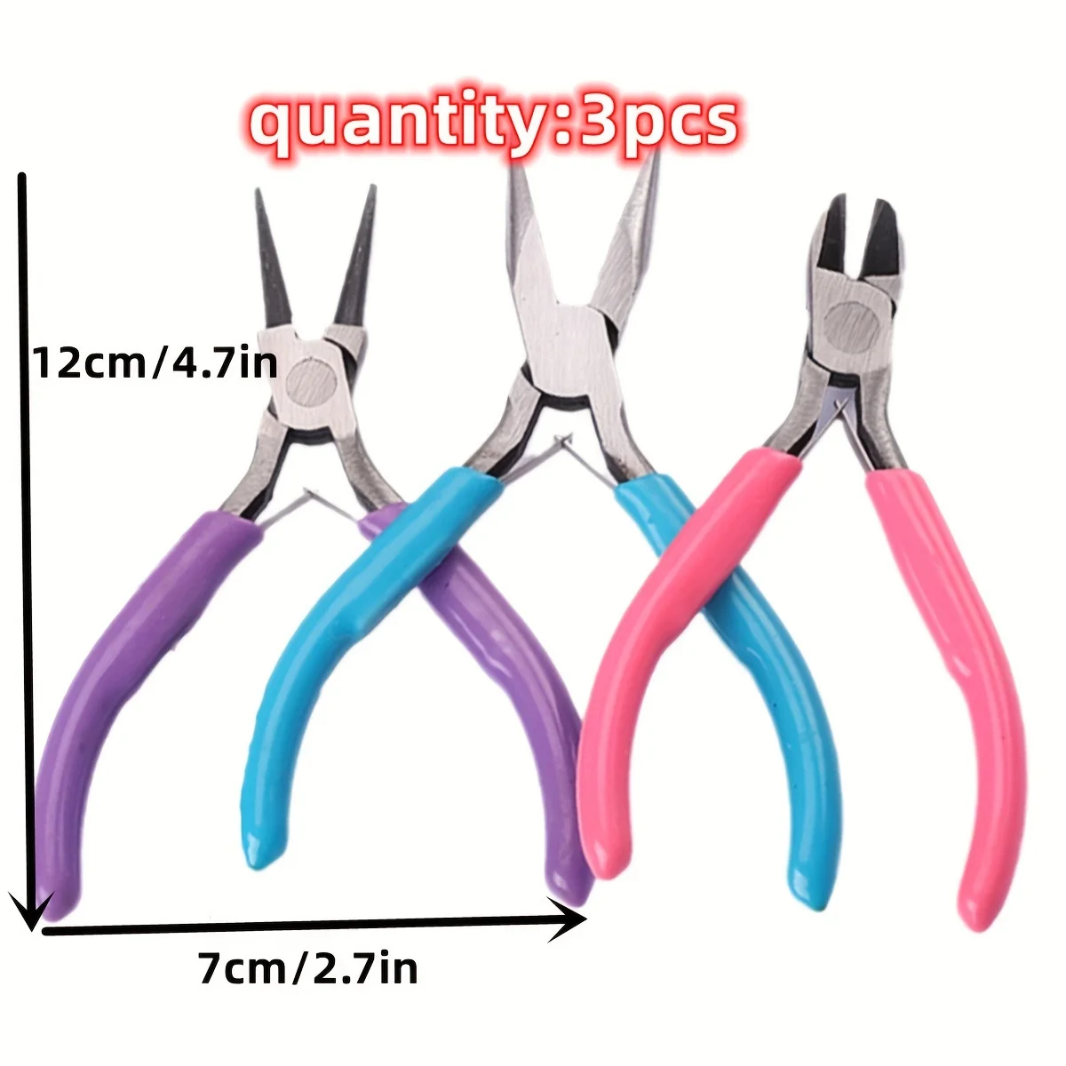 3pcs 3 Colors Handmade Pliers Set Can Be Used For DIY Jewelry Making Repair Tools Practical Convenient