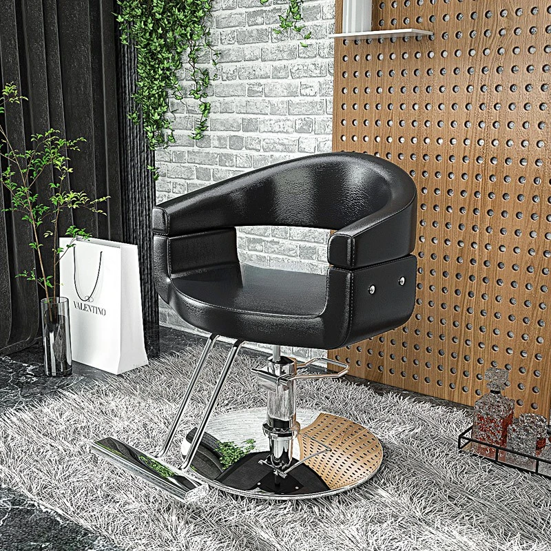 Barber Shop Chair Hair Salon Dedicated Adjustable Backrest Chair Simple Modern Hair Cutting and Hairdressing Chair Swivel Chair