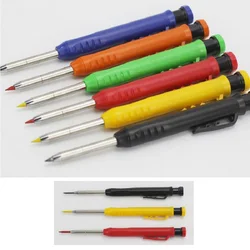 Solid Carpenter Pencil Set strumenti per la lavorazione del legno matita meccanica 3 colori ricarica strumenti per lavori di costruzione carpenteria Scriber per marcatura