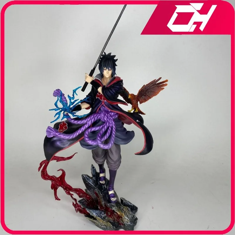 

31cm GK Raijin Sasuke Uchiha Naruto Anime Statue Animation Peripheral Collection Model Desktop Ornament Decoration Toy Christma