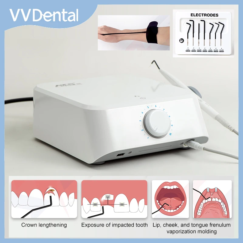 VVDental Electrosurgery 40W ไฟฟ้าความถี่มีด Electrosurgery Scalpel และ 7 Electrodes ทันตกรรมศัลยกรรมเครื่อง