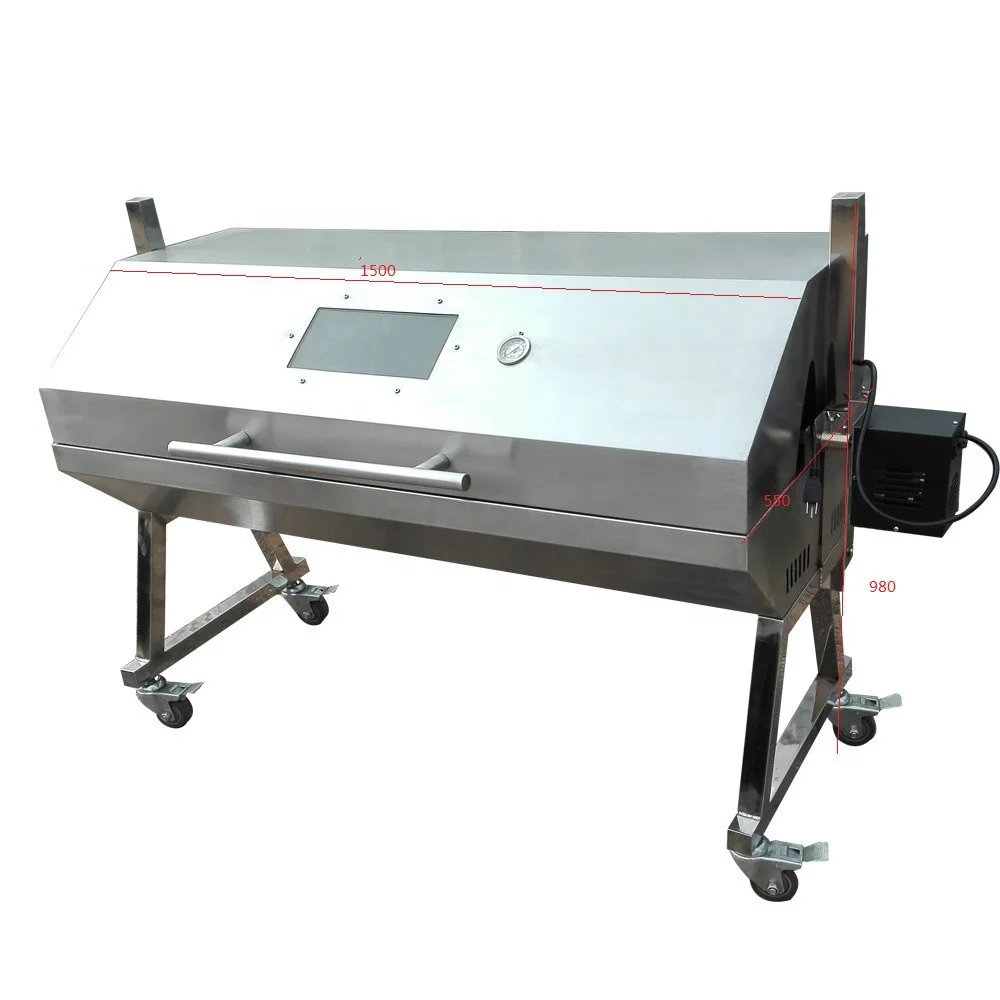 

High Quality Stainless Steel Rotisserie BBQ Grill Outdoor Metal Folding Trolley Charcoal Fuel for Chicken & Party Outside Use