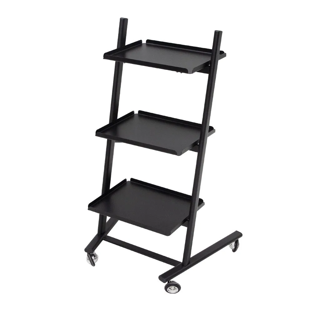 Chariot de rangement mobile haut de gamme multifonctionnel pour salon de coiffure, chariot de beauté pour ongles, étagère de rangement à trois niveaux