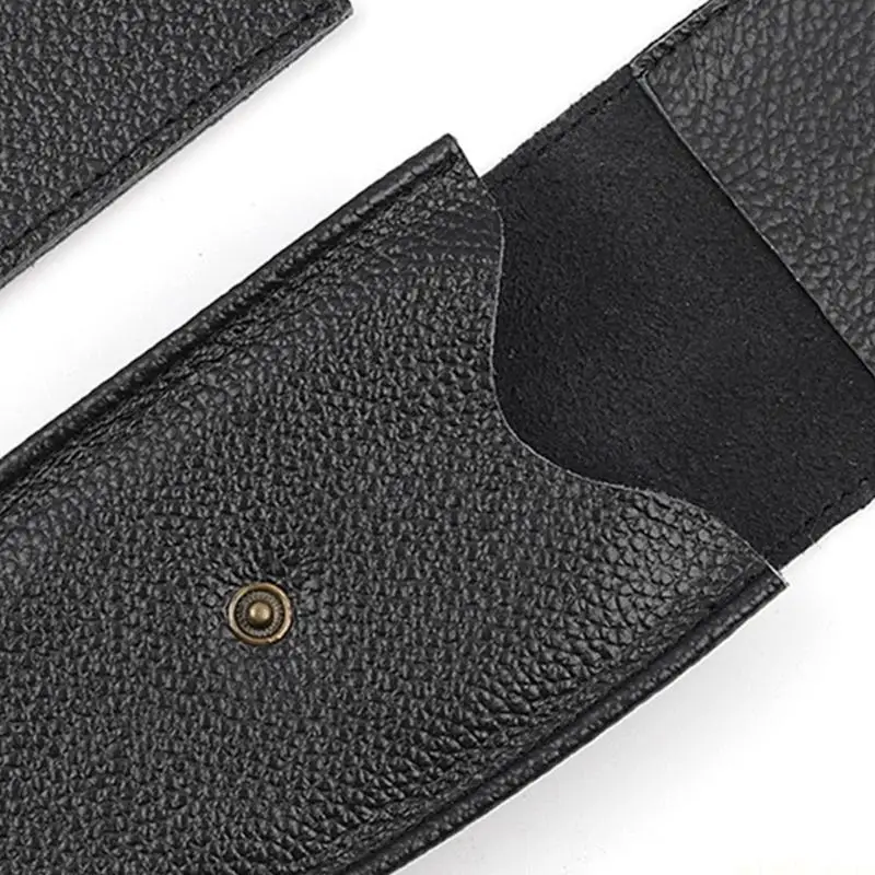 

D46E Коровья кожа ручной работы Дорожные часы Прямоугольная коробка Портативный выдвижной держатель для наручных часов