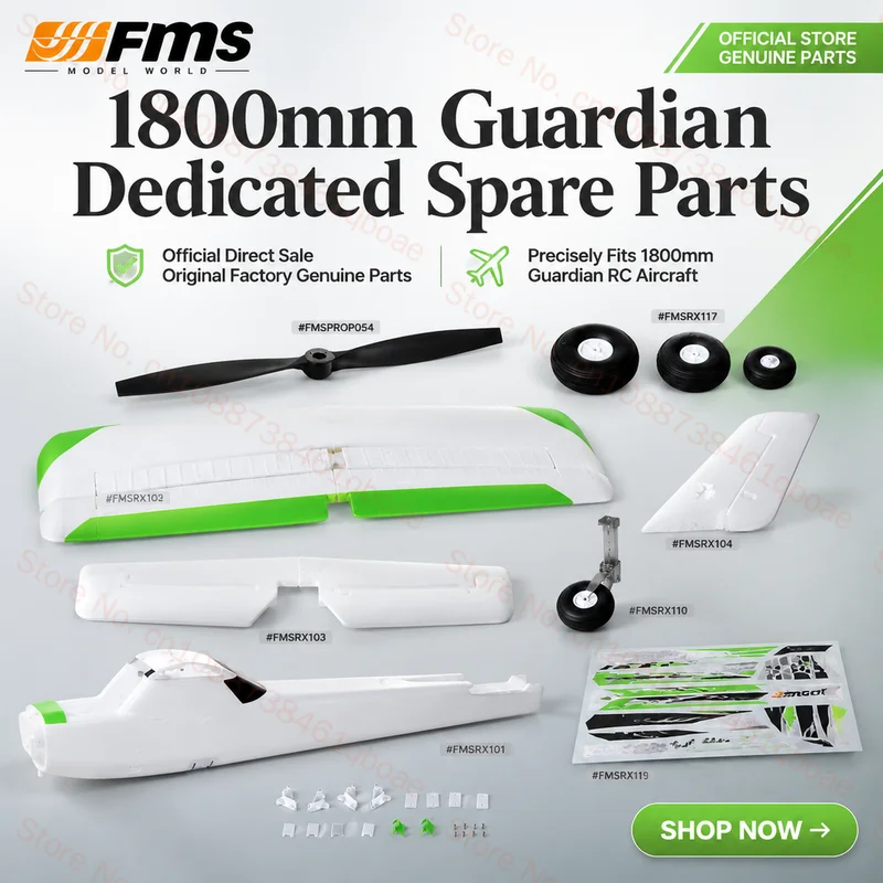 FMS 1800mm Guardian Genuine Parts Fuselage Main Wing Tail Fin Landing Gear Tire Float Group Propeller Motor 45A Electric Control