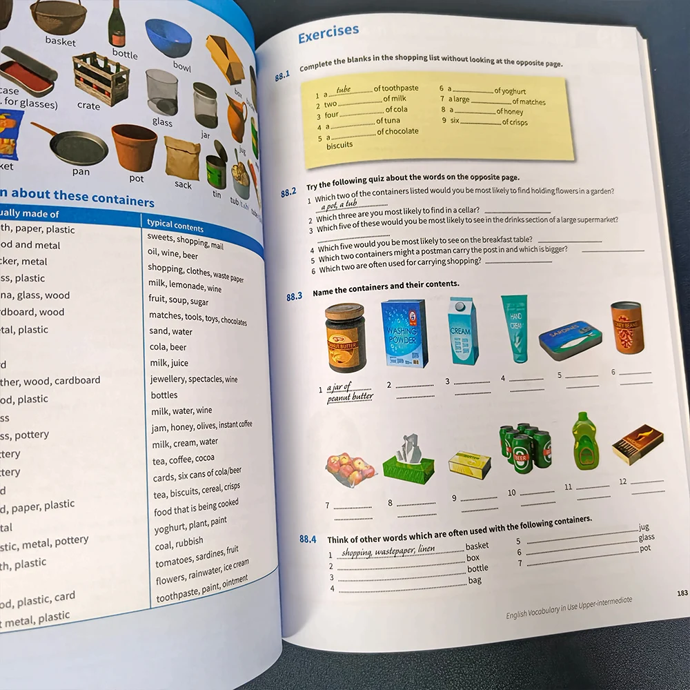 1 pc inglês vocabulário em uso coleção livros inglês teste preparação livros didáticos profissionais intermediário avançado elementar