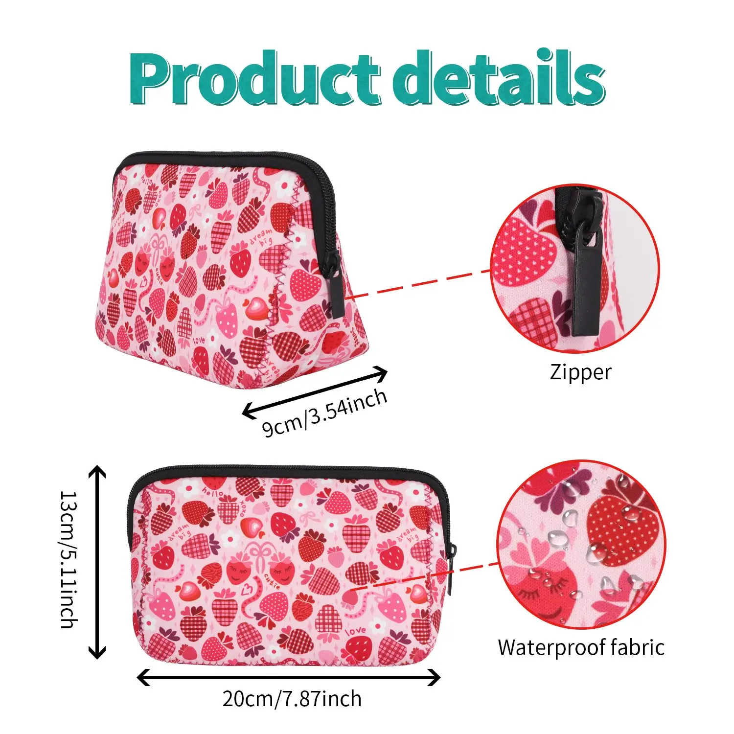 50Pcs Cosmetic Bag Waterproof Travel Portable Toiletry Makeup Bags Organizer Pencil Case For Women Kids Christmas Gifts