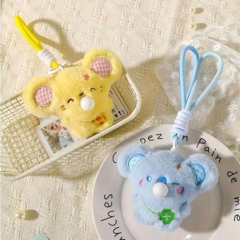 Uroczy pluszowy breloczek zwierzątko wywiercające bańki, kawaii kreskówkowy wisiorek, ozdoba do plecaka, akcesoria, zabawki, prezenty