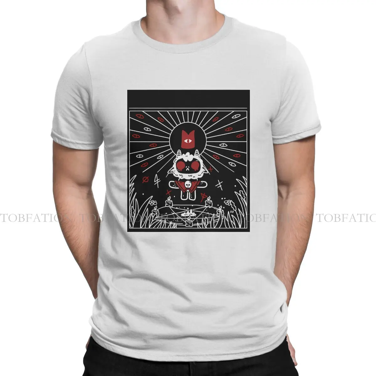 Cult of The Lamb Goat Game Original TShirts Sun Print Homme T Shirt New Trend Clothing Size S-6XL