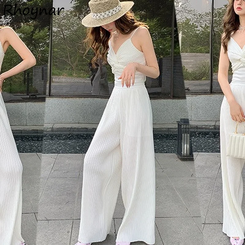 

Женские комплекты из 2 предметов, сексуальная уличная одежда для вечеринок, пляжные повседневные летние укороченные топы, широкие брюки, универсальные уютные новые модные женские комплекты