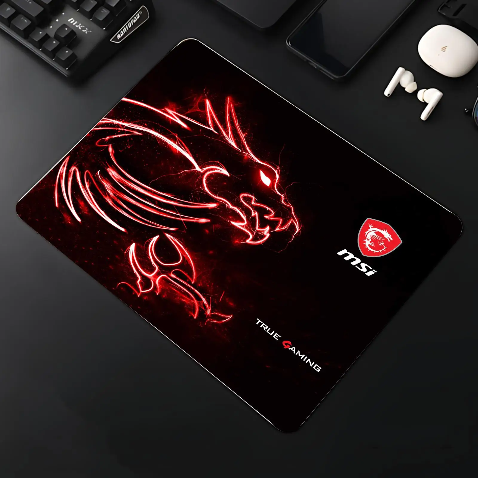 

HD-Msi-grande Mouse Pad Cartoon rubber Small mouse pad desktop computer office keyboard e-sports ROGs game